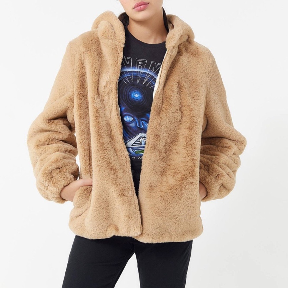 Oversized Faux-Fur Jacket